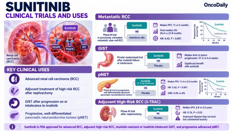 Sunitinib (Sutent): Understanding Its Mechanism, Dosing, Clinical Uses, and Role in RCC, GIST, and Pancreatic Neuroendocrine Tumors 3 Sunitib OncoDaily