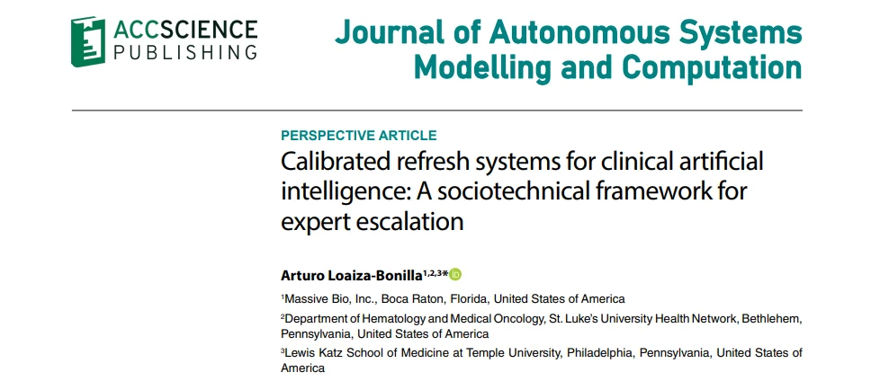 Arturo LoAlza-Bonilla: Clinical AI Needs a Clear Plan for When to Call the Clinician 2 Arturo LoAlza-Bonilla