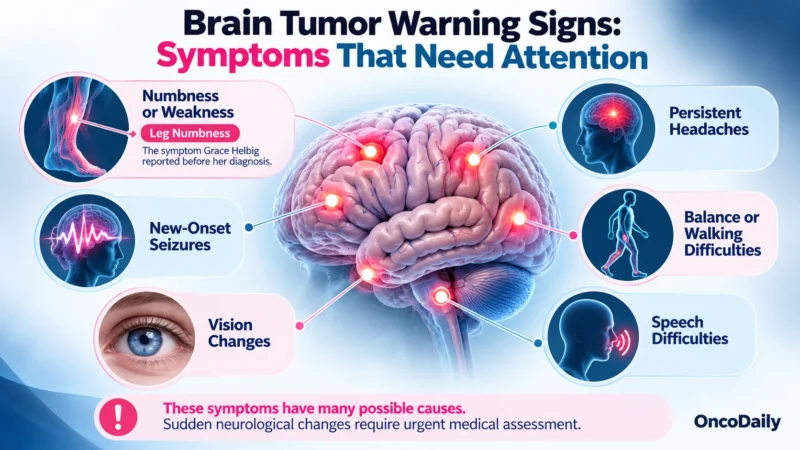 Grace Helbig brain tumors AT